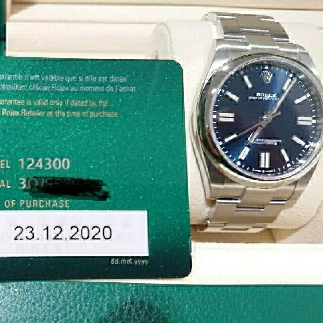 ROLEX(ロレックス)のロレックス オイスターパーペチュアル41 124300 ブライトブルー メンズの時計(金属ベルト)の商品写真