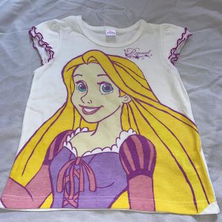 ディズニー(Disney)の【美品】Disney ラプンツェル 白Tシャツ 120(Tシャツ/カットソー)