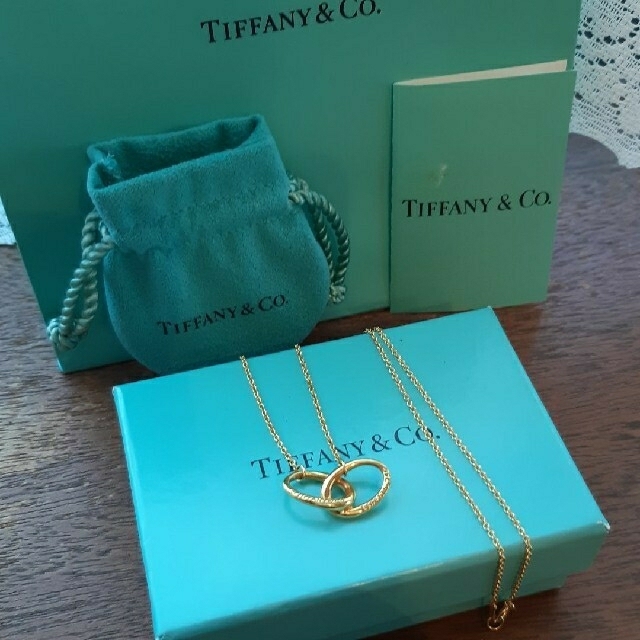Tiffany & Co. - 美品　ティファニー　ダブルループ　ネックレス　K18