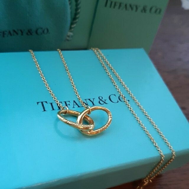 Tiffany ティファニー ダブルループ ネックレス K18の通販 by plum⭐｜ティファニーならラクマ & Co. - 美品 得価超特価