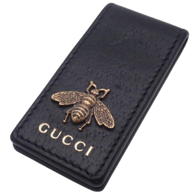 Gucci(グッチ)のグッチマネークリップ アニマリエ レザー ブラック黒 40800069612 メンズのファッション小物(マネークリップ)の商品写真