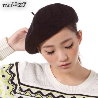 マウジー(moussy)のmoussy basic wool beret (ハンチング/ベレー帽)