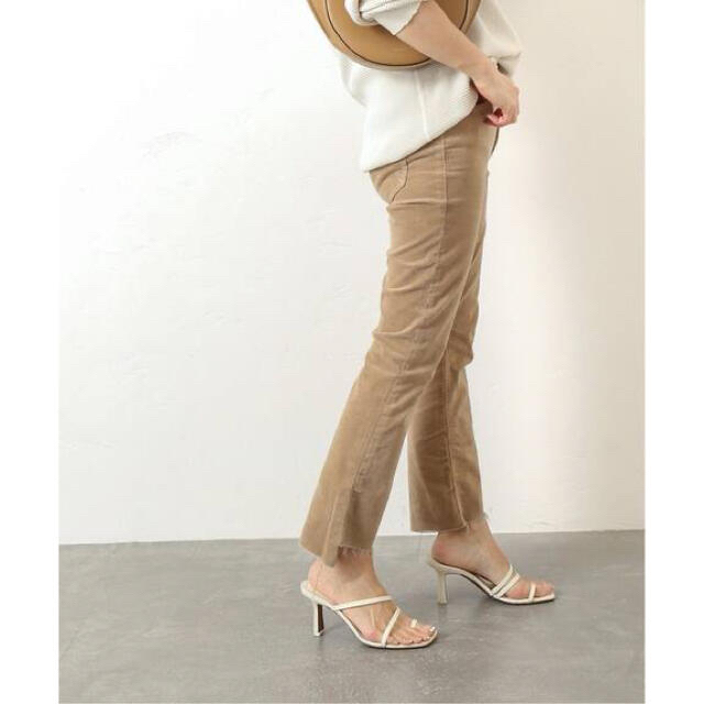 【即出荷】 - CLASSE DEUXIEME MOTHER 27 ベージュ CROP INSIDER CORDUROY カジュアルパンツ