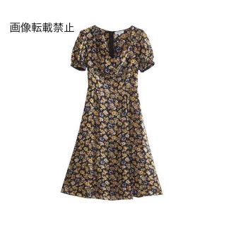 ザラ(ZARA)の🌼春新作💐4063◆vintage ヴィンテージ風 レトロ 花柄 ワンピース(ひざ丈ワンピース)