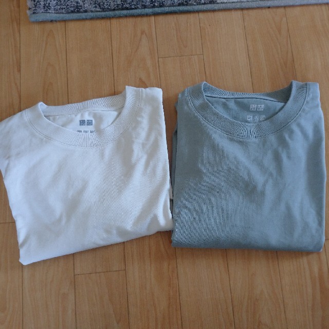 UNIQLO(ユニクロ)のエアリズムコットンUVカットクルーネックT二枚セット メンズのトップス(Tシャツ/カットソー(七分/長袖))の商品写真