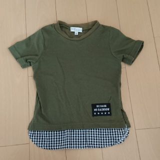 アースミュージックアンドエコロジー(earth music & ecology)の裾切り替えTシャツ95(Tシャツ/カットソー)