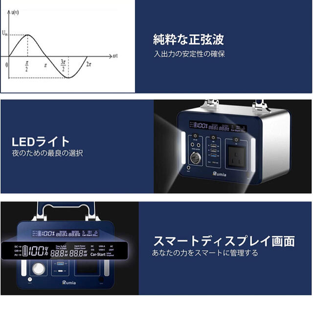 値引き　Rumia ポータブル電源 300W