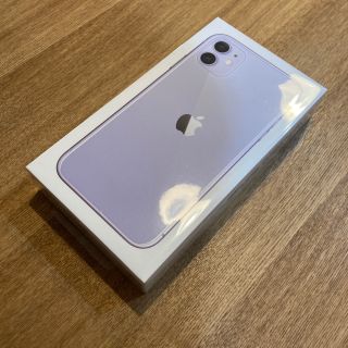 アイフォーン(iPhone)の【新品未開封】iPhone 11 パープル 128 GB SIMフリー(スマートフォン本体)