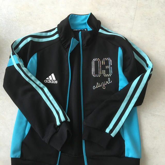 adidas(アディダス)のadidas♡キラキラロゴジャージ キッズ/ベビー/マタニティのキッズ服女の子用(90cm~)(ジャケット/上着)の商品写真