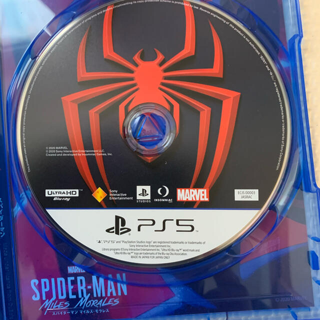 PlayStation(プレイステーション)のSpider-Man Miles Morales スパイダーマン　ps5 エンタメ/ホビーのゲームソフト/ゲーム機本体(家庭用ゲームソフト)の商品写真