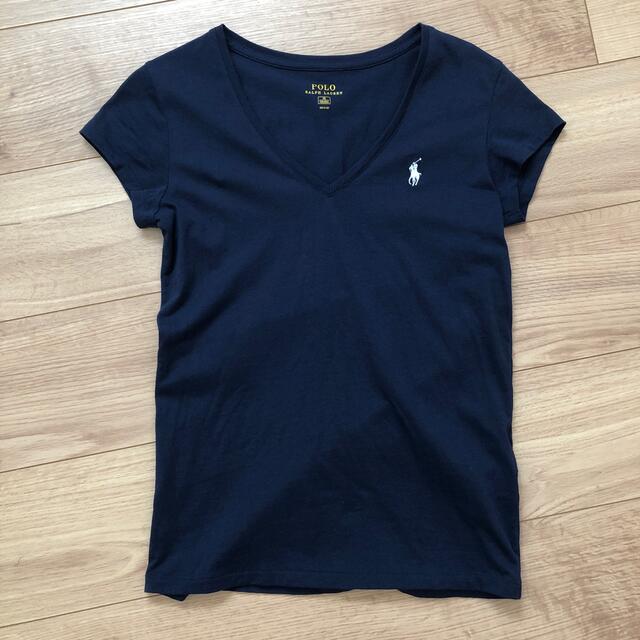 POLO RALPH LAUREN(ポロラルフローレン)のPOLO ラルフローレン　Vネックシャツ レディースのトップス(Tシャツ(半袖/袖なし))の商品写真