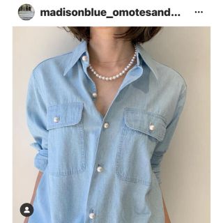 マディソンブルー(MADISONBLUE)の完売サイズMADISONBLUE マディソンブルー試着のみ新型シャンブレーシャツ(シャツ/ブラウス(長袖/七分))