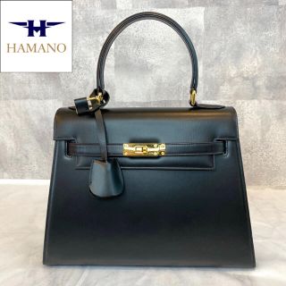 ハマノヒカクコウゲイ(濱野皮革工藝/HAMANO)の【美品】HAMANO 濱野皮革工藝 皇室御用達 フォーマル ワンハンドルバッグ(ハンドバッグ)