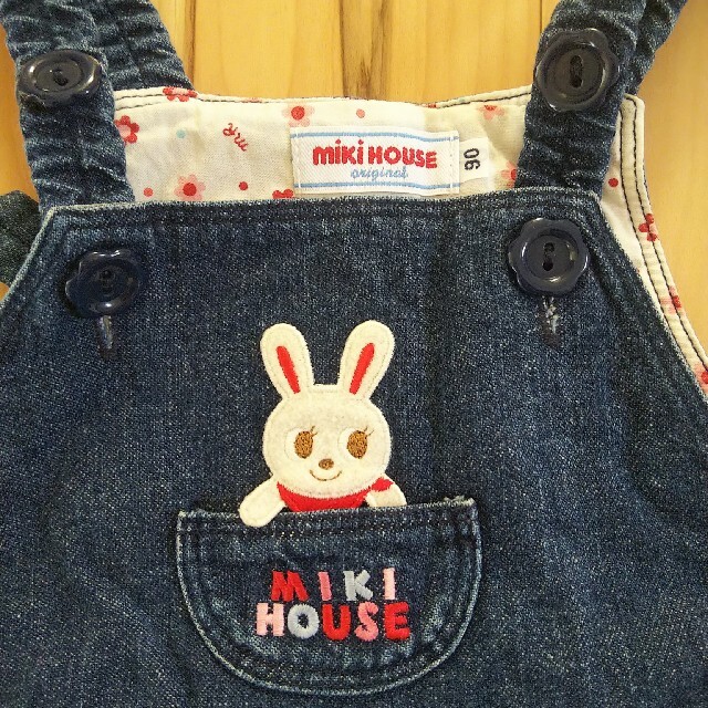 mikihouse(ミキハウス)のNHRR様専用 ミキハウス オーバーオール 90 キッズ/ベビー/マタニティのキッズ服女の子用(90cm~)(その他)の商品写真