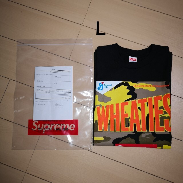 supreme シュプリーム Wheaties Tee Black L