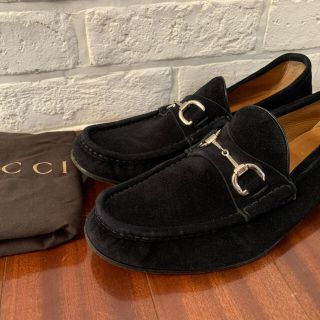 グッチ(Gucci)のグッチGUCCI スエード ビットローファー　メンズ9号(ドレス/ビジネス)