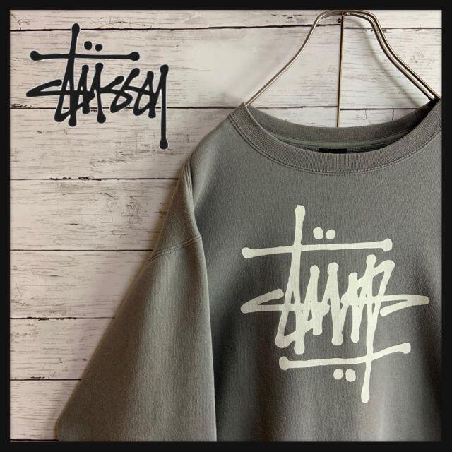 STUSSY(ステューシー)の【人気のくすみカラー】ステューシー ビッグロゴ入りゆるだぼスウェット ストリート メンズのトップス(スウェット)の商品写真