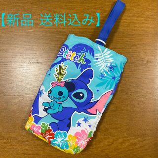 【新品 未使用】ディズニー　リロアンドスティッチ　中綿入りシューズケース(キャラクターグッズ)