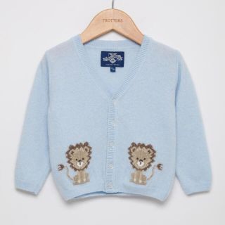 プチバトー(PETIT BATEAU)のTROTTERS カーディガンとロンパース2点　12-18m(カーディガン/ボレロ)