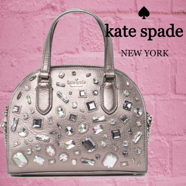 ★SALE☆【kate spade】ミニローレルウェイ装飾レザーサッチェルショルダーバッグ