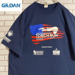 ギルタン(GILDAN)の90s 古着 ギルダン Tシャツ 両面プリント ビッグシルエット ゆるだぼ(Tシャツ/カットソー(半袖/袖なし))