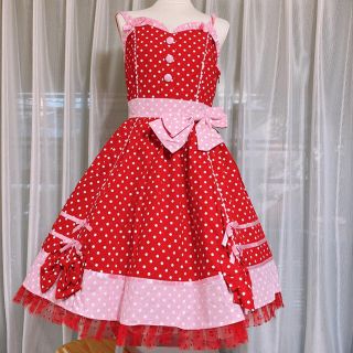 Angelic Pretty ドットキャンディジャンパースカート　JSK