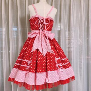 Angelic Pretty ドットキャンディジャンパースカート　JSK