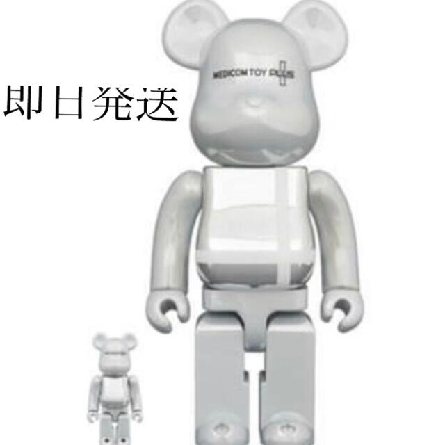 BE@RBRICK MEDICOM TOY PLUS WHITE CHROME