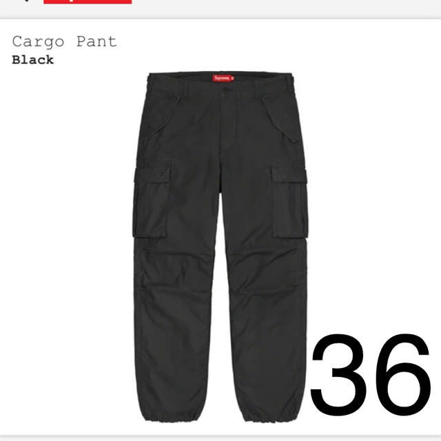 supreme cargo pant black 36 XL