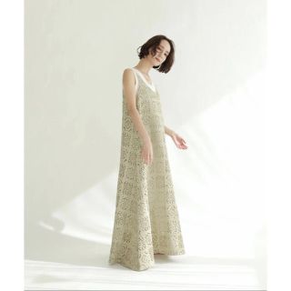 トゥデイフル(TODAYFUL)のlouren lace camisole onepiece beige(ロングワンピース/マキシワンピース)