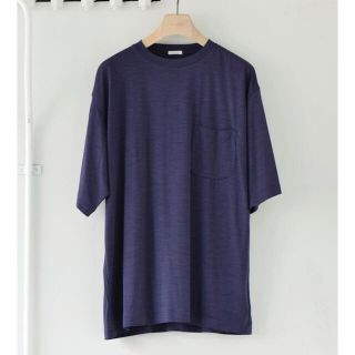 コモリ(COMOLI)のCOMOLI 21SS ウール天竺半袖クルーフレンチネイビーサイズ3 新品未使用(Tシャツ/カットソー(半袖/袖なし))