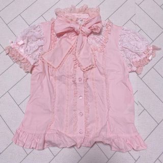 アンジェリックプリティー(Angelic Pretty)のangelic pretty ブラウス ピンク ロリータ(シャツ/ブラウス(半袖/袖なし))