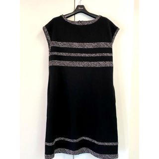 ルネ(René)の♡Rene♡ 美品 Aラインワンピース サイズ38  ブラック×グレー(ひざ丈ワンピース)