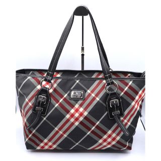 バーバリーブルーレーベル(BURBERRY BLUE LABEL)の【美品】BURBERRY バーバリー　トートバッグ　チェック　タータン　大容量(トートバッグ)