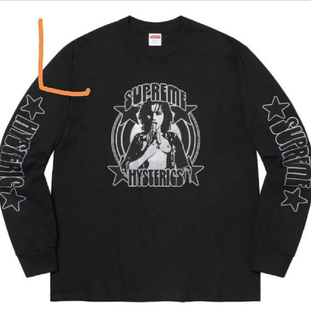 Supreme HYSTERIC GLAMOUR L/S Tee Black L - Tシャツ/カットソー(七分 ...