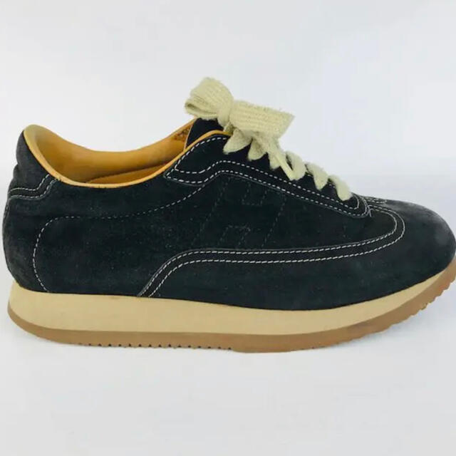 HERMES☆クイック・レディース スエードレザーHロゴスニーカー(351/2