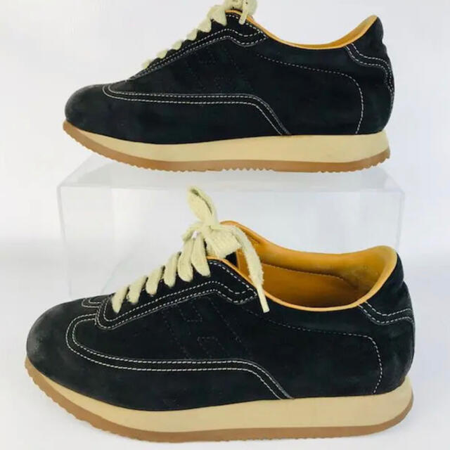 HERMES☆クイック・レディース スエードレザーHロゴスニーカー(351/2