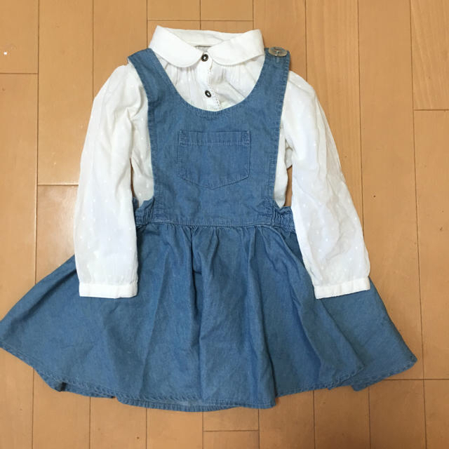 daddy oh daddy(ダディオーダディー)の新品同様 ジャンバースカート キッズ/ベビー/マタニティのキッズ服女の子用(90cm~)(ワンピース)の商品写真