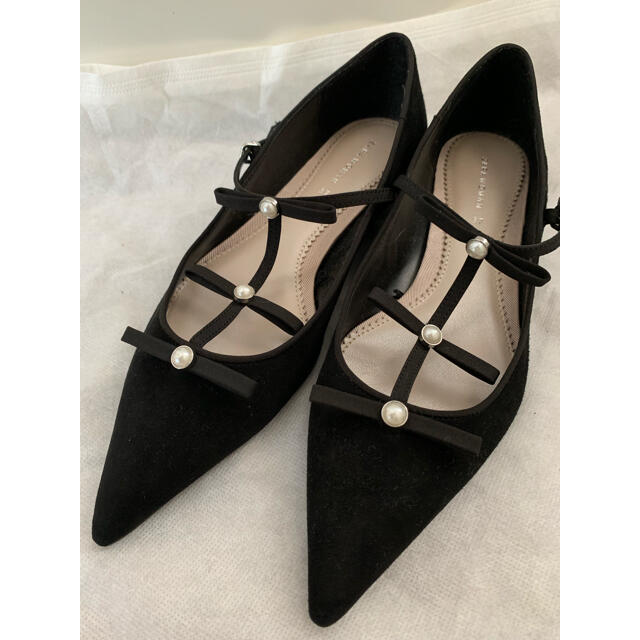 ZARA - ZARA♡新品未使用パールリボン フラットシューズ♡ザラ バレエ