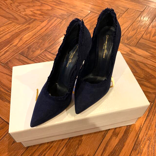 50%OFF】 Gianvito Rossi*ネイビー スウェード ハイヒール - www