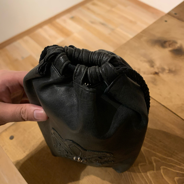 Chrome Hearts(クロムハーツ)の正規 インボイス原本 クロムハーツ バッグ 巾着 フレア ブラック メンズのバッグ(その他)の商品写真