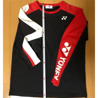 ヨネックス(YONEX)のヨネックス  長袖　シャツ　黒　赤　白　Mサイズ(シャツ)