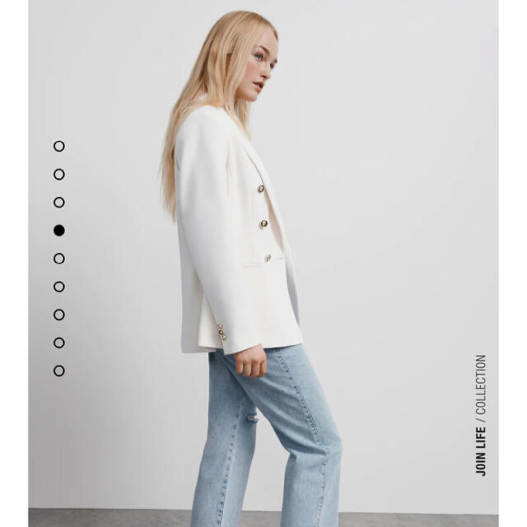 ZARA(ザラ)のZARA♡ダブルブレストピケブレザー レディースのジャケット/アウター(テーラードジャケット)の商品写真