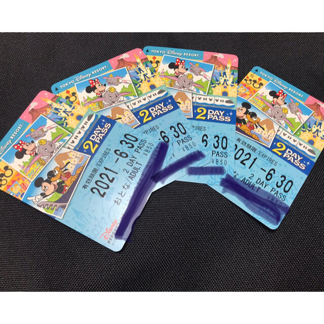 Disney(ディズニー)のディズニーリゾートライン　2DAY PASS フリーきっぷ チケットの施設利用券(遊園地/テーマパーク)の商品写真