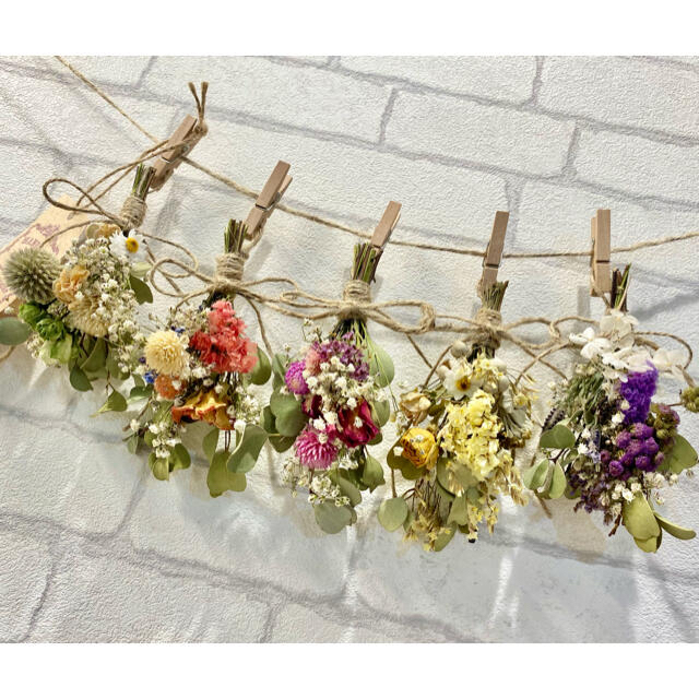 ドライフラワー スワッグ ガーランド❁205 カラフル 薔薇 かすみ草 ドライフラワー スワッグ ガーランド❁205 カラフル 薔薇 かすみ草