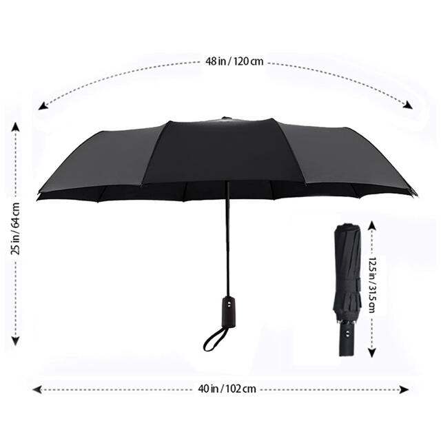 折りたたみ傘 折り畳み傘 ワンタッチ自動開閉 メンズのファッション小物(傘)の商品写真