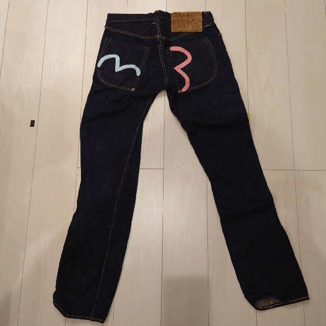 EVISU(エビス)のEVISU　ペイント水色、ピンクカモメ メンズのパンツ(デニム/ジーンズ)の商品写真