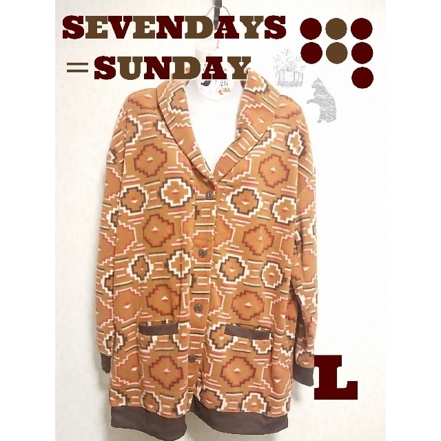 SEVENDAYS=SUNDAY(セブンデイズサンデイ)の【L】 SEVENDAYS＝SUNDAY フリースカーデ レディースのトップス(カーディガン)の商品写真