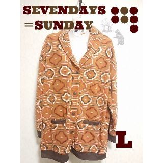 セブンデイズサンデイ(SEVENDAYS=SUNDAY)の【L】 SEVENDAYS＝SUNDAY フリースカーデ(カーディガン)