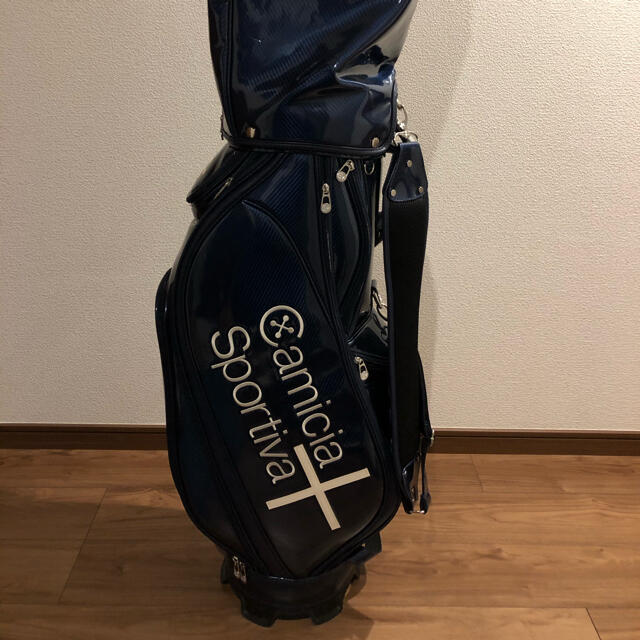 カミーチャスポルティーバ+ キャディバック　紺 スポーツ/アウトドアのゴルフ(バッグ)の商品写真